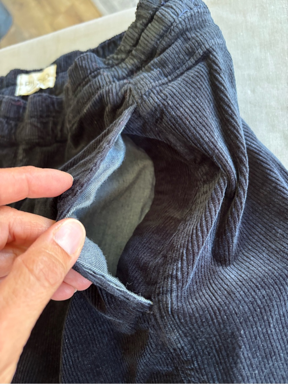 Pilcro Anthropologie Black Corduroy Wide Leg Elastic Waist Pockets Small - Picture 5 of 11